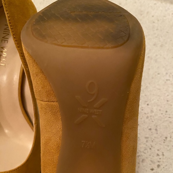 Nine West Yellow Suede Heels - Picture 5 of 7